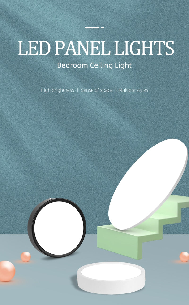 Round LED Panel Lights 15W 20W 30W 50W Downlight 220v LED Surface Ceiling Lamp For Kitchen Lighting