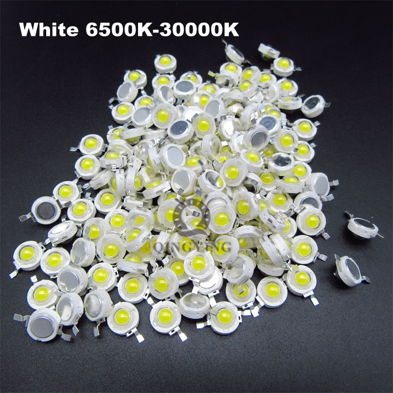 LED Light-Emitting Diode 10pcs 1W 3W High Power LEDs Chip SMD Warm White Red Green Blue Yellow For SpotLight Downlight Lamp Bulb