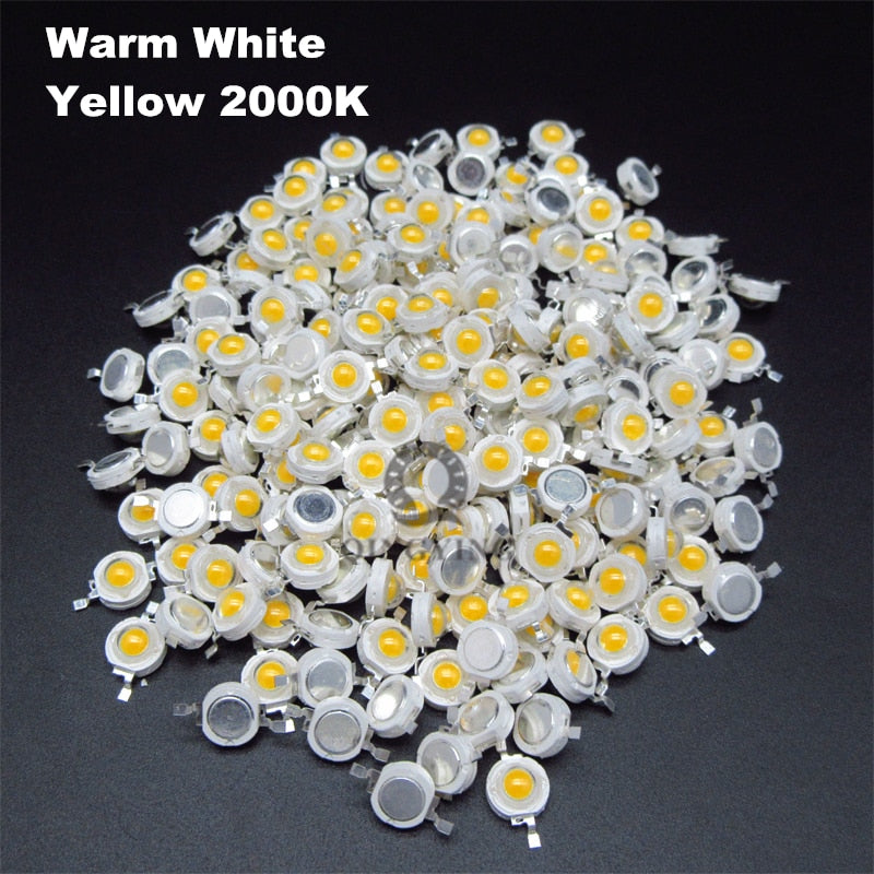 LED Light-Emitting Diode 10pcs 1W 3W High Power LEDs Chip SMD Warm White Red Green Blue Yellow For SpotLight Downlight Lamp Bulb