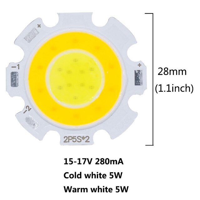 Double bulbs LED 6-30W COB Light Two-color bulb Round lamp LED Bulb Chip SpotLight DownLight Diode Lamps