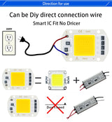 LED matrix 3W 5W 7W 10W 12W 20W 30W 50W smart chip IC lamp for indoor downlight searchlight matrix outdoor spotlight floodlight