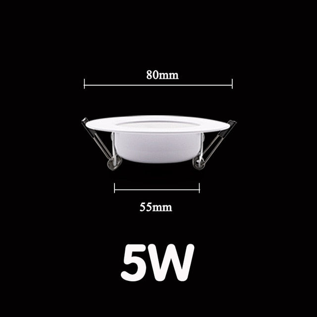 Lqsci LED Downlight 5W 7W 9W 12W 15W Round Recessed Lamp 220V 230V 240V Led Bulb Bedroom Kitchen Indoor LED Spot Lighting