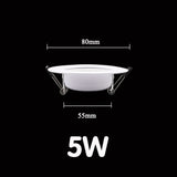 Lqsci LED Downlight 5W 7W 9W 12W 15W Round Recessed Lamp 220V 230V 240V Led Bulb Bedroom Kitchen Indoor LED Spot Lighting