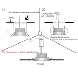 Silvery/Black/White/Golden Mini LED Downlights 3W 100V-240V Jewelry Display Ceiling Recessed Cabinet Spot Lamp