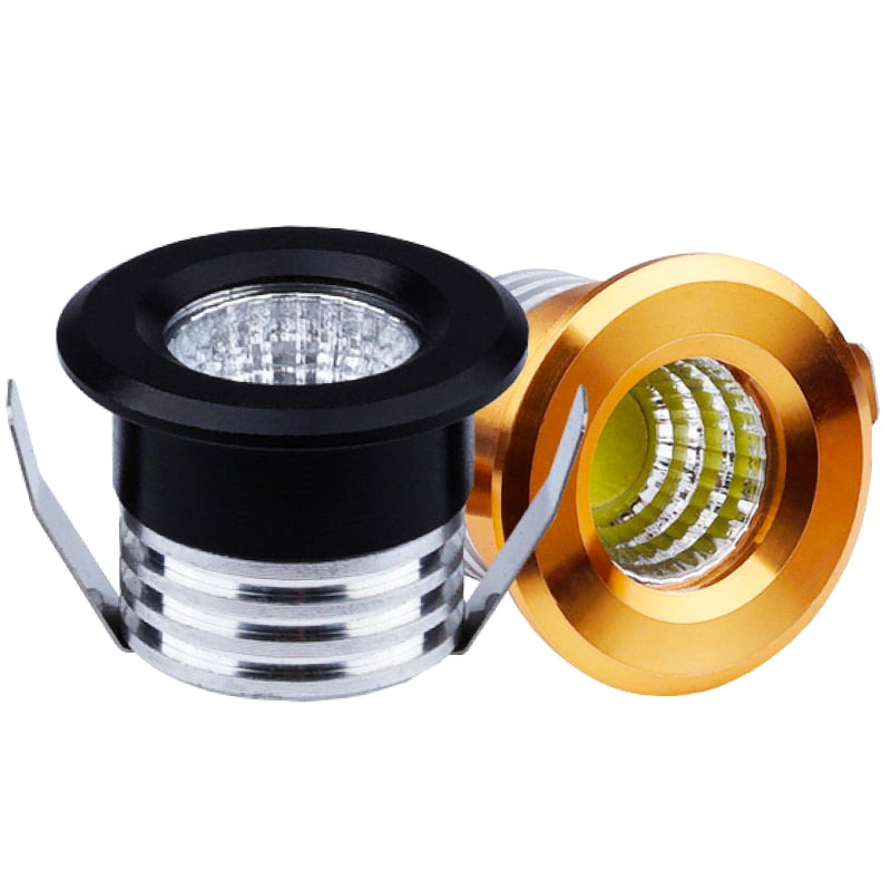 Silvery/Black/White/Golden Mini LED Downlights 3W 100V-240V Jewelry Display Ceiling Recessed Cabinet Spot Lamp