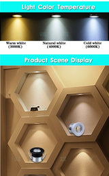 Silvery/Black/White/Golden Mini LED Downlights 3W 100V-240V Jewelry Display Ceiling Recessed Cabinet Spot Lamp