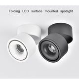 Dimmable folding surface mounted spotlight led living room ceiling ceiling downlight cob adjustable angle clothing store 7W 12W