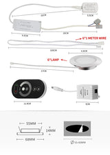 Spot LED Slim Embedded Spotlight Ceiling Downlight 110V-220V Kitchen Cabinet Display Cabinet Bathroom Light  Built-in