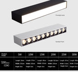 Led Surface Mounted Track Floodlight Anti-glare Long Strip Magnetic Lights Living Room Office Exhibition Ceiling Spot Lighting