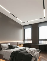 Led Surface Mounted Track Floodlight Anti-glare Long Strip Magnetic Lights Living Room Office Exhibition Ceiling Spot Lighting