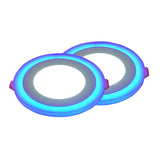 New LED Recessed Downlight Panel Round LED Light 6W 9W Double Color Indoor Living Room Shop Bright Light Ceiling spot led Light