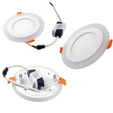 New LED Recessed Downlight Panel Round LED Light 6W 9W Double Color Indoor Living Room Shop Bright Light Ceiling spot led Light