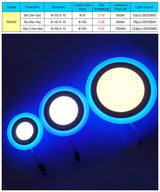 New LED Recessed Downlight Panel Round LED Light 6W 9W Double Color Indoor Living Room Shop Bright Light Ceiling spot led Light