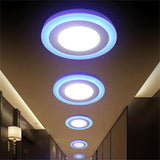 New LED Recessed Downlight Panel Round LED Light 6W 9W Double Color Indoor Living Room Shop Bright Light Ceiling spot led Light