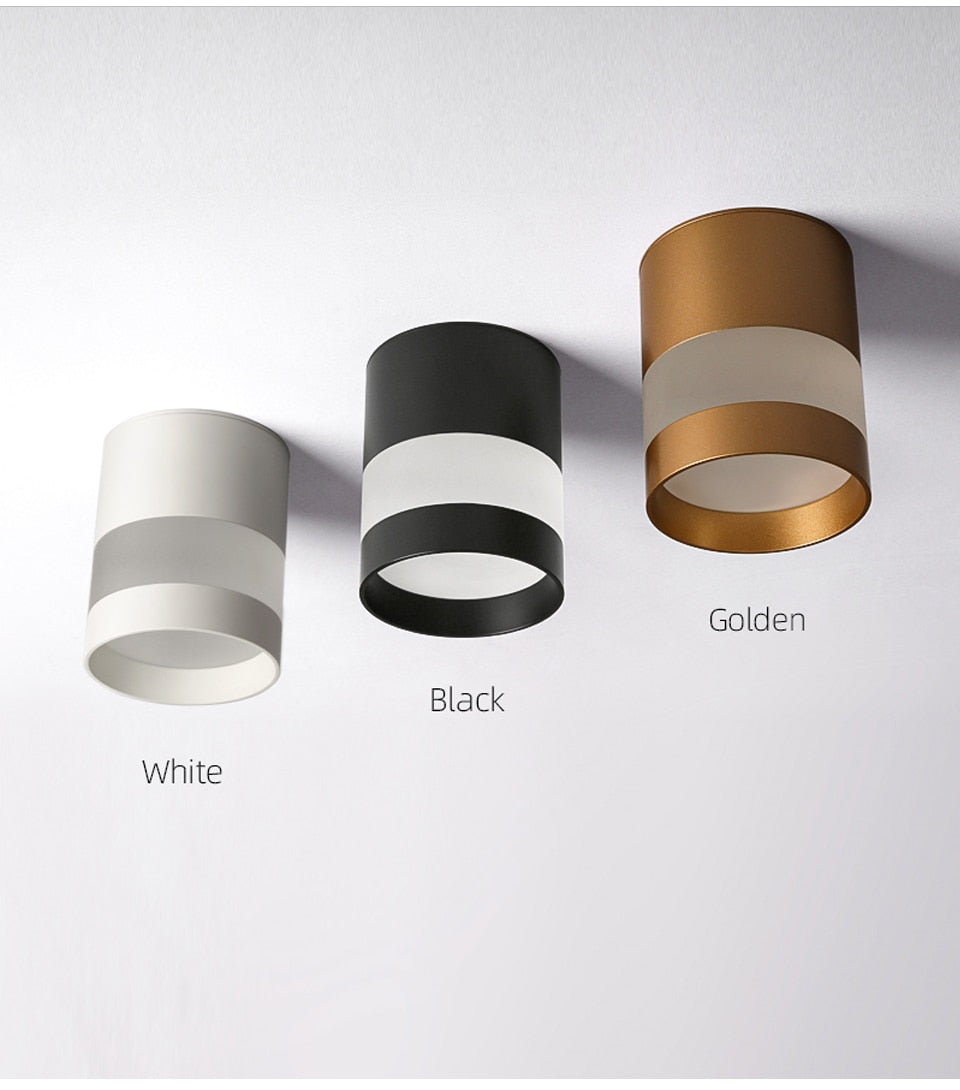 Aisilan LED Downlight Surface mounted ceiling downlight, black, white or golden soft light led spot lights Ceiling Fixtures