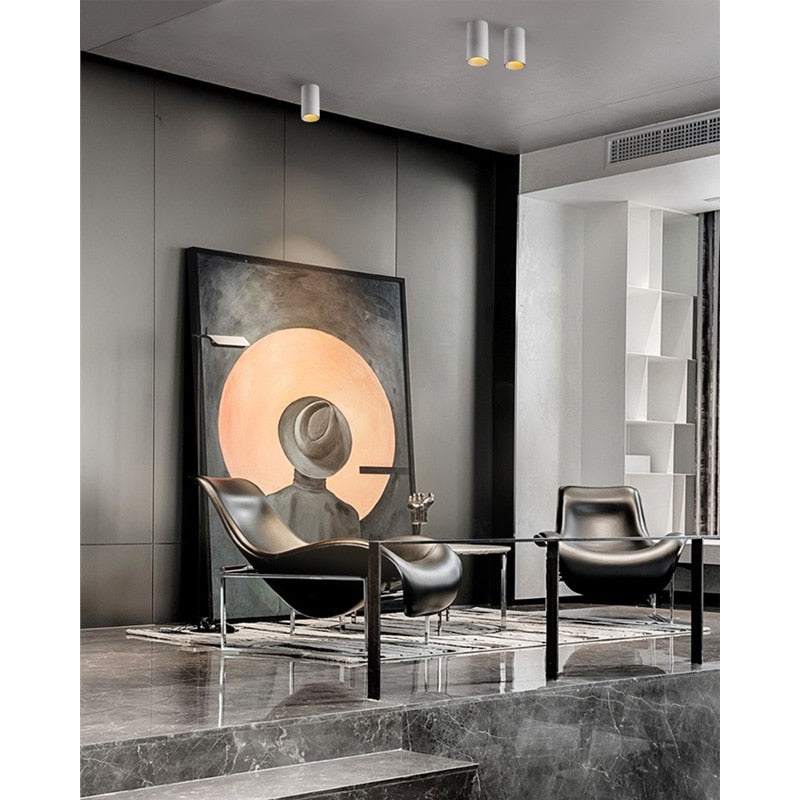 AC85-220V LED Surface Ceiling Light Fixtures For Dining Room Lighting Bar Shop Restaurant Indoor Home Lamp Aluminum Lampshade