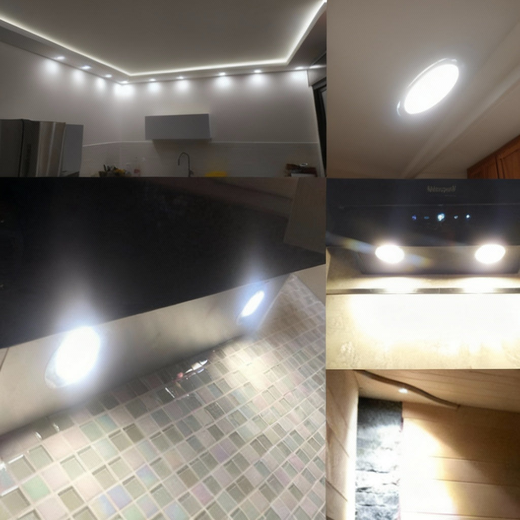 Stainless Steel 3W 12V 24V 14mm Slim Mini LED Downlight Lights+ Ultra-thin 100-240V Driver Adapter Kitchen Dining Lighting