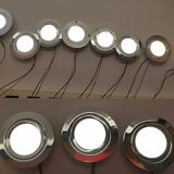 Stainless Steel 3W 12V 24V 14mm Slim Mini LED Downlight Lights+ Ultra-thin 100-240V Driver Adapter Kitchen Dining Lighting