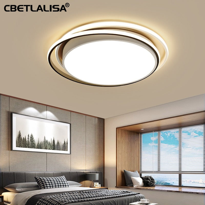 LED ceiling chandeliers for kids, living room, bedroom, kitchen, 28W 36W Black color LED light downlights