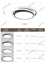 LED ceiling chandeliers for kids, living room, bedroom, kitchen, 28W 36W Black color LED light downlights