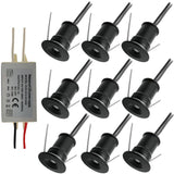 Mini LED Spotlight 9pcs 1W IP65 Cabinet Light Led Spots Canopy Stair Ceiling Light Focos Led Spot Downlight with IP67 Driver