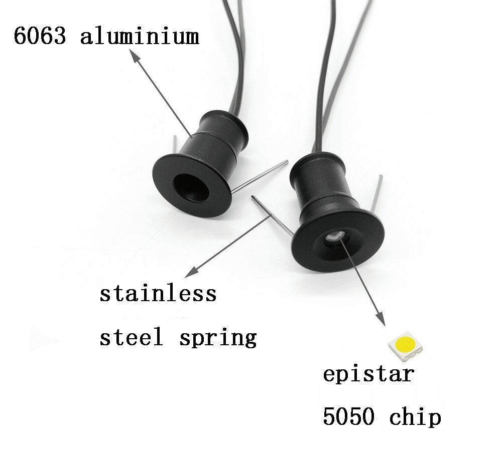 Mini LED Spotlight 9pcs 1W IP65 Cabinet Light Led Spots Canopy Stair Ceiling Light Focos Led Spot Downlight with IP67 Driver