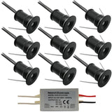 Mini LED Spotlight 9pcs 1W IP65 Cabinet Light Led Spots Canopy Stair Ceiling Light Focos Led Spot Downlight with IP67 Driver