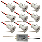 Mini LED Spotlight 9pcs 1W IP65 Cabinet Light Led Spots Canopy Stair Ceiling Light Focos Led Spot Downlight with IP67 Driver