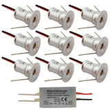 Mini LED Spotlight 9pcs 1W IP65 Cabinet Light Led Spots Canopy Stair Ceiling Light Focos Led Spot Downlight with IP67 Driver