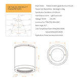 Aisilan Led Surface Mounted Ceiling Downlight for indoor Living room, Bedroom, Kitchen, Bathroom, Corridor Spot light AC90-260V
