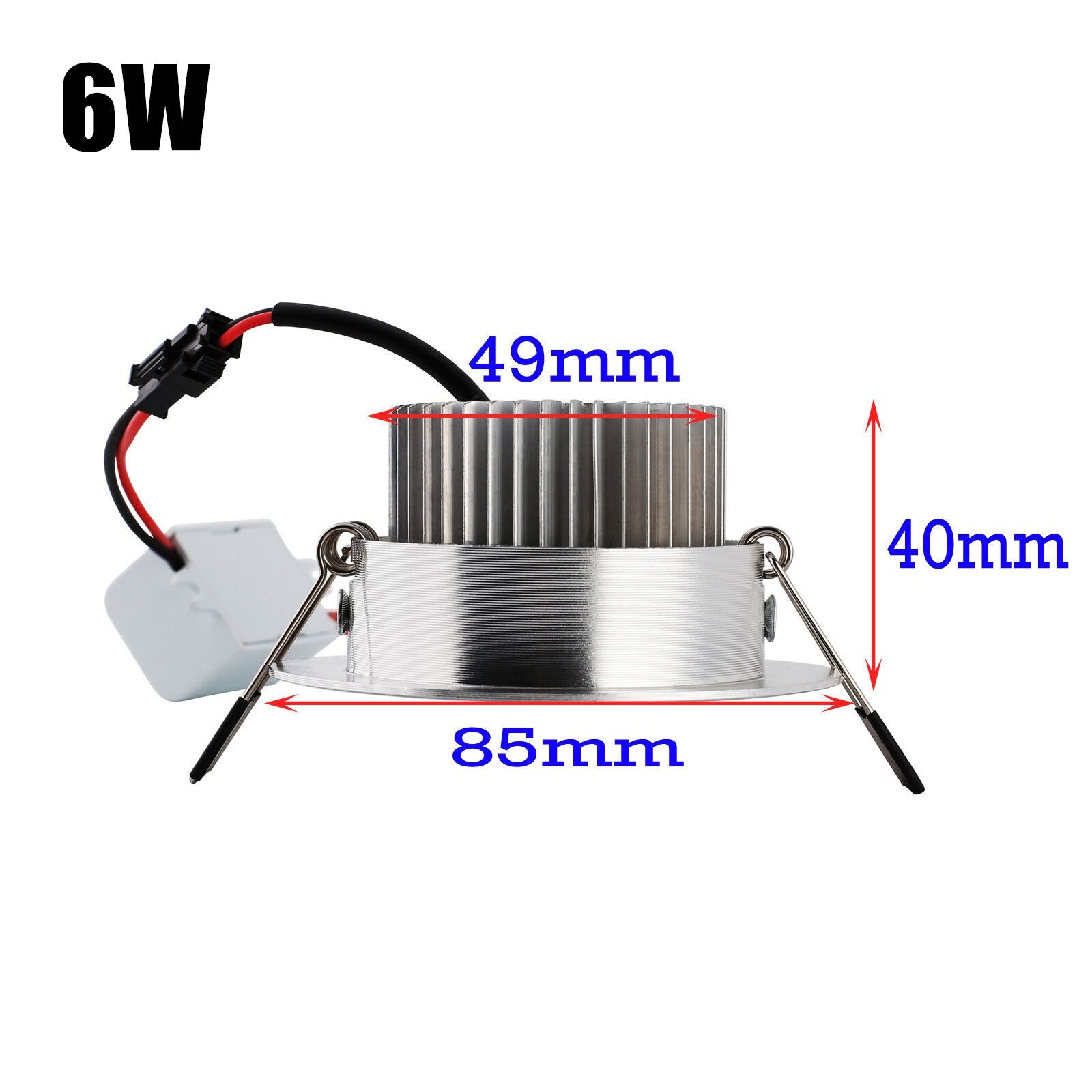 Dimmable LED Recessed 10Pcs 6W Ceiling Down Light Cool Warm Natural White Lamp 220V 110V Downlight Spotlight for Home Hotel Roof