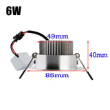 Dimmable LED Recessed 10Pcs 6W Ceiling Down Light Cool Warm Natural White Lamp 220V 110V Downlight Spotlight for Home Hotel Roof