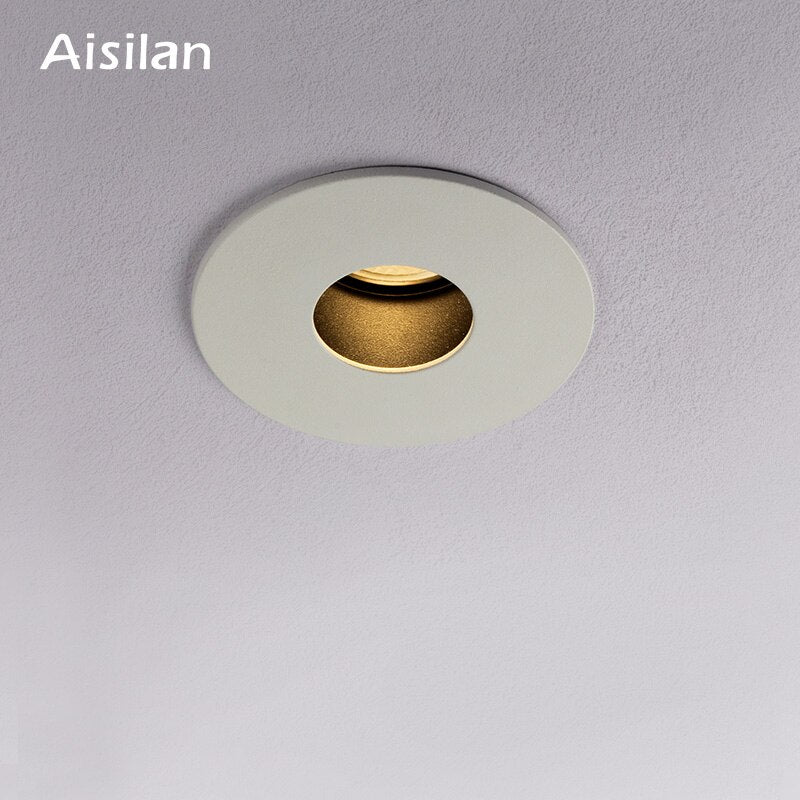 Aisilan LED recessed spot light anti-glare downlight bedroom Round or Square White LED Ceiling Spot Light