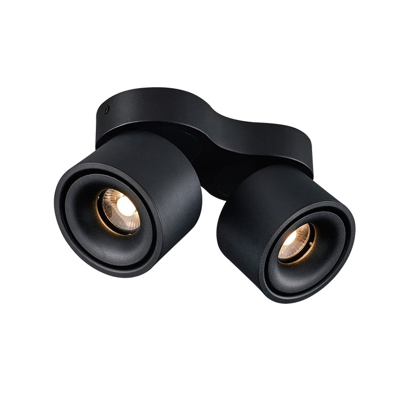 Adjustable bright mounted spotlight led downlight living room ceiling light aisle adjustable angle COB non-opening spotlight 24W