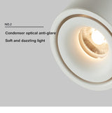 Adjustable bright mounted spotlight led downlight living room ceiling light aisle adjustable angle COB non-opening spotlight 24W