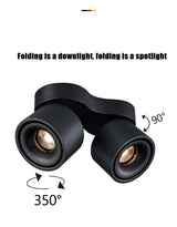 Adjustable bright mounted spotlight led downlight living room ceiling light aisle adjustable angle COB non-opening spotlight 24W