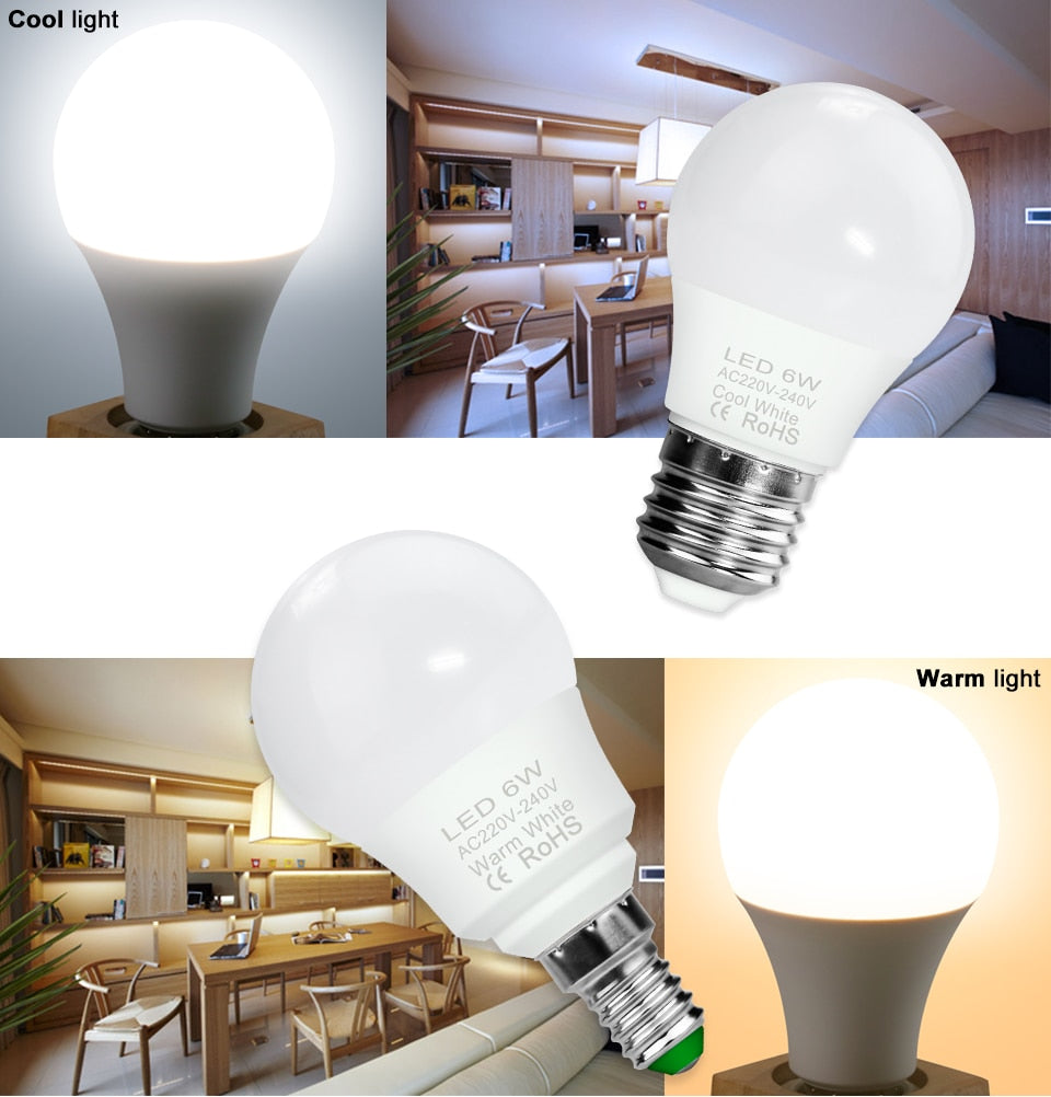 LED Bulb Lights 220v Spot Bulb E14 LED Lamp Indoor Light 3w 6w 9w 12w 15w 18w 20w LED E27 Candle Foco Lamp Spotlight Home Decor