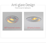  LED Downlight Angle Adjustable Built-in LED Spot light EncastrableAC90-260V White 7W  for Indoor Lighting