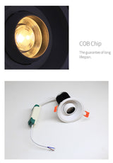  LED Downlight Angle Adjustable Built-in LED Spot light EncastrableAC90-260V White 7W  for Indoor Lighting