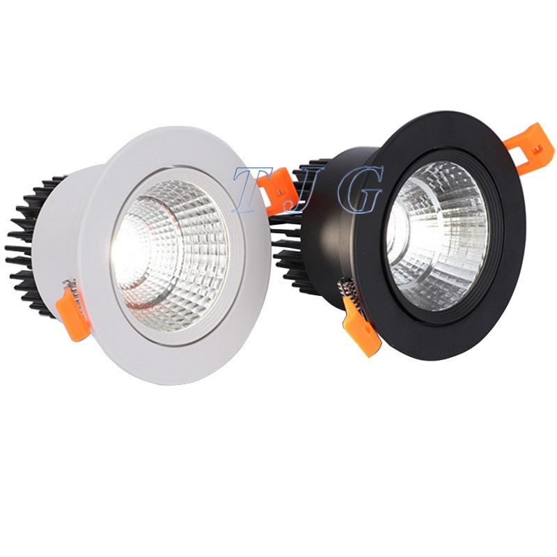 Dimmable LED COB Downlight 3W 5W 7W 9W 12W 15W Round Recessed LED Spot Light lumination Indoor Decoration Ceiling Lamp 110V 220V