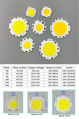 LED COB 5pcs lot Light Bulb 11mm 20mm 3W 5W 7W 10W 12W 15W LED Source Chip Light Lamp Spotlight Downlight Lamps