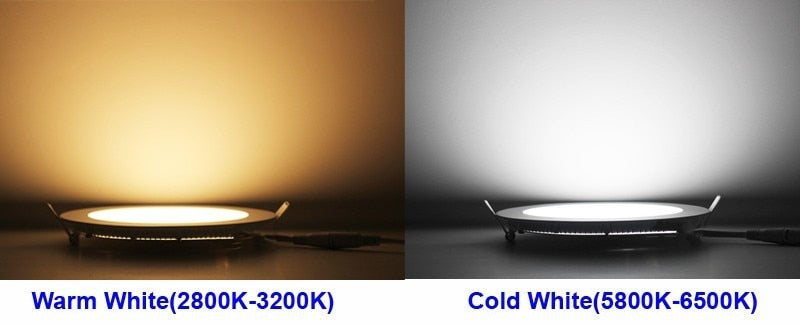 LED Panel Lights Ceiling Round Recessed Lamp Aluminum Ultra Thin Downlights 3W 4W 6W 9W 12W 15W 18W 24W Spotlight Light Fixtures