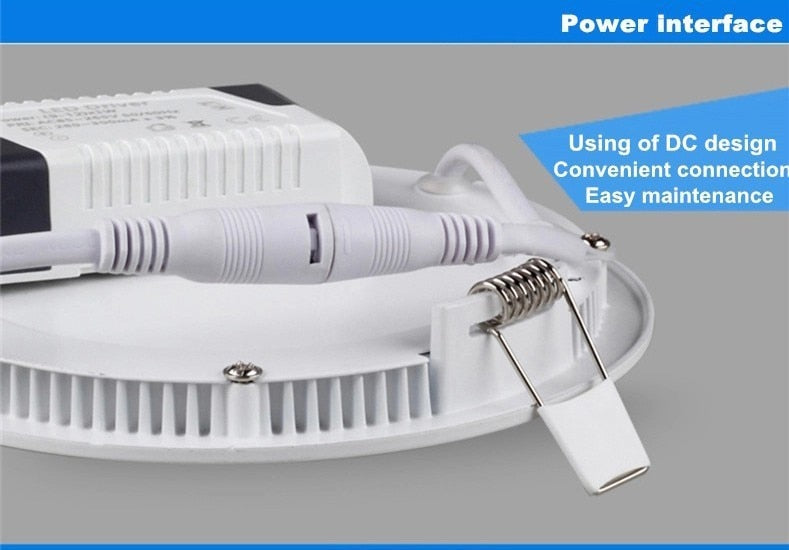 LED Panel Lights Ceiling Round Recessed Lamp Aluminum Ultra Thin Downlights 3W 4W 6W 9W 12W 15W 18W 24W Spotlight Light Fixtures