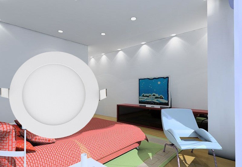 LED Panel Lights Ceiling Round Recessed Lamp Aluminum Ultra Thin Downlights 3W 4W 6W 9W 12W 15W 18W 24W Spotlight Light Fixtures