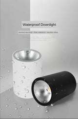 LED Waterproof IP65 COB Ceiling Downlight Surface Mounted Balcony Terrace Hotel Kitchen Bathroom Lamp