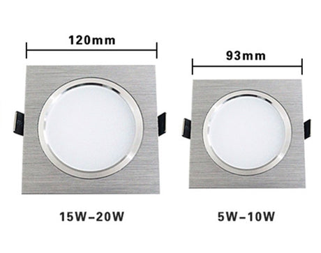 LED Ceiling Lamp Square 5W 10W 15W Dimmable 240v 20W Downlight LED Recessed Wall lamp for Kitchen/Home/Office Indoor Lighting