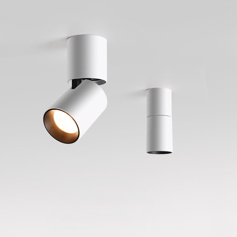 Foldable LED Surface Mounted Downlight 12W 15W 20W Black/White Housing 360 Degree Rotatable 3000K/4000K/6000K Ceiling Spot Light