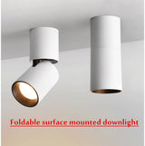Foldable LED Surface Mounted Downlight 12W 15W 20W Black/White Housing 360 Degree Rotatable 3000K/4000K/6000K Ceiling Spot Light