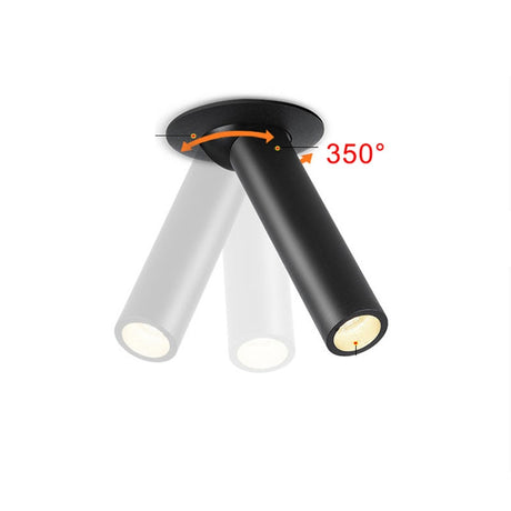 Simple LED downlight 360 degree rotating bedroom lamp spotlight bedside lamp lamp adjustable light source 3w