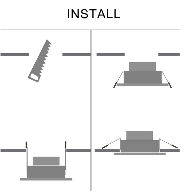 Simple LED downlight 360 degree rotating bedroom lamp spotlight bedside lamp lamp adjustable light source 3w